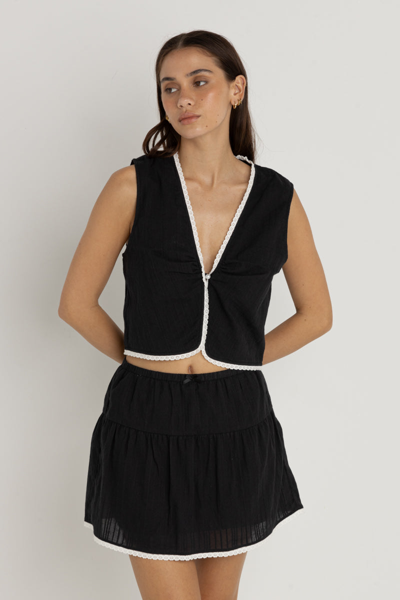 Pearl Vest Black