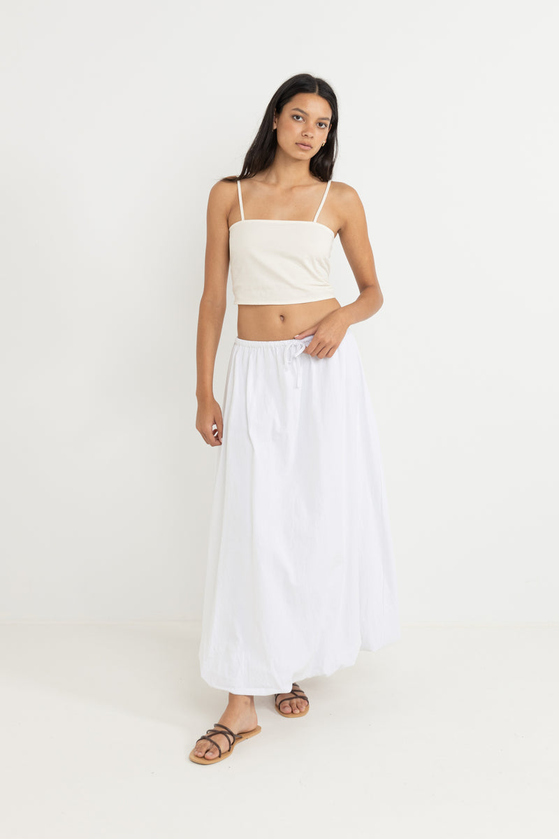 St Tropez Lace Back Crop Top Cream