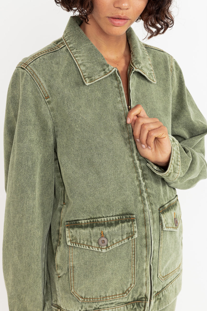 Ada Denim Jacket Sage