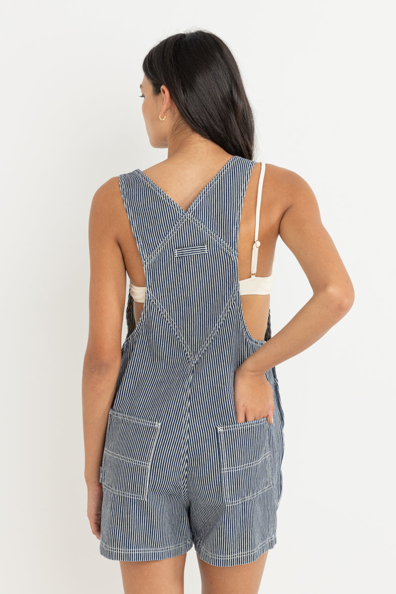 Marseille Short Overall Indigo Stripe