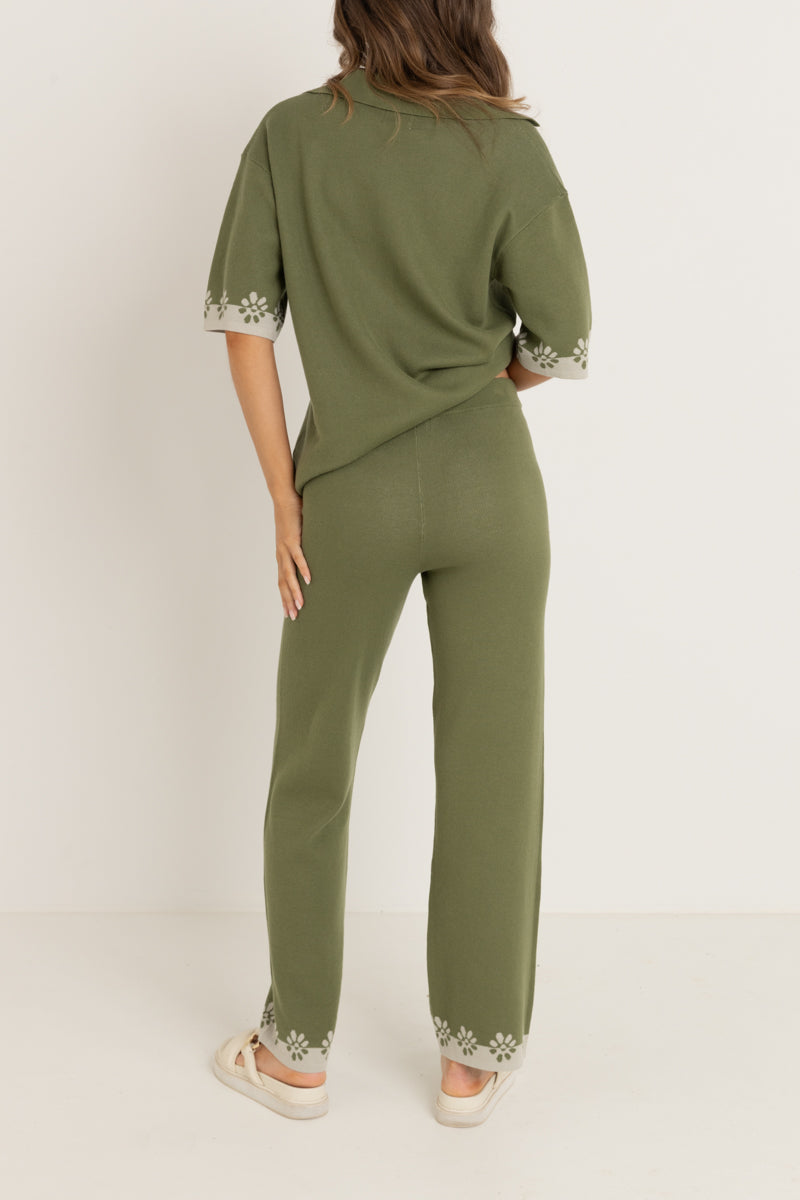 Superbloom Knit Pant Green