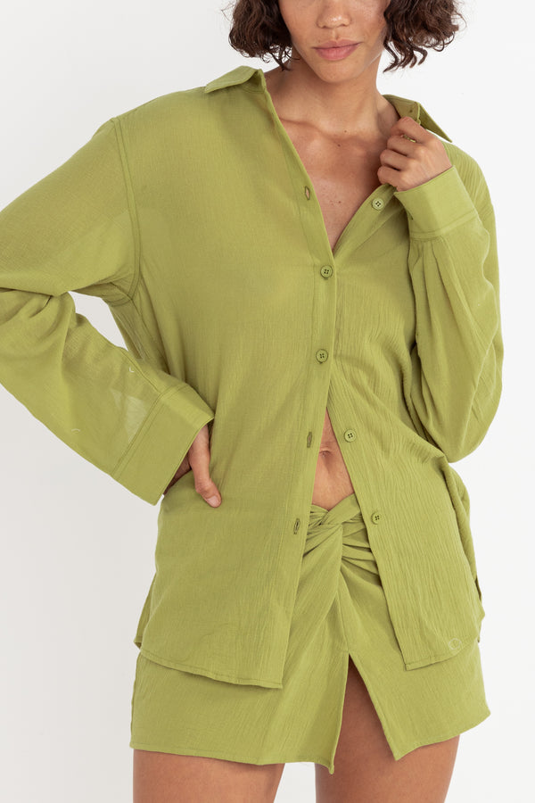 Juna Oversized Shirt Olive