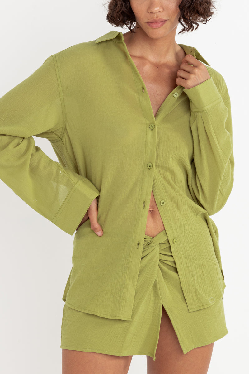 Juna Oversized Shirt Olive