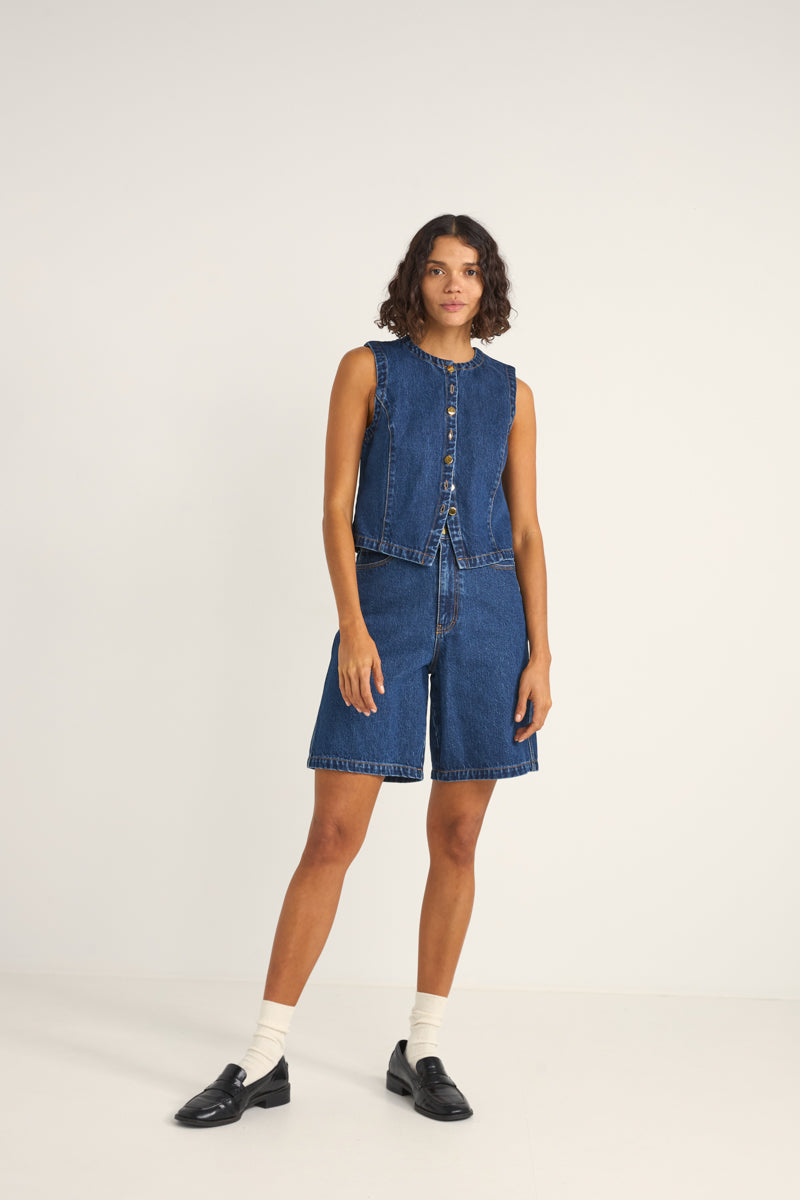 Gia Denim Jorts Indigo