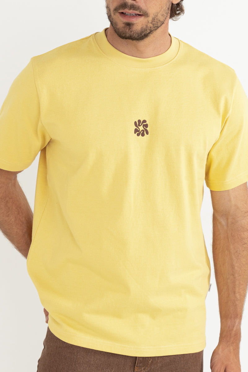 Traction Vintage Terry Ss T-Shirt Sunset Yellow