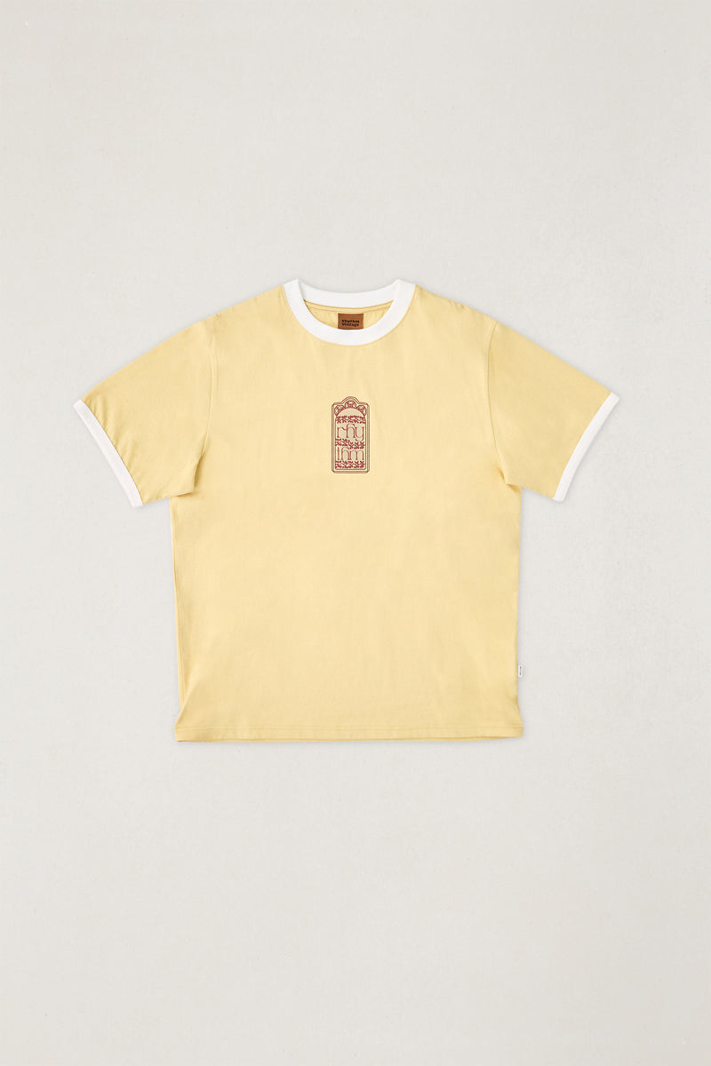 Pressed Petal Ringer T-Shirt Sunset Yellow