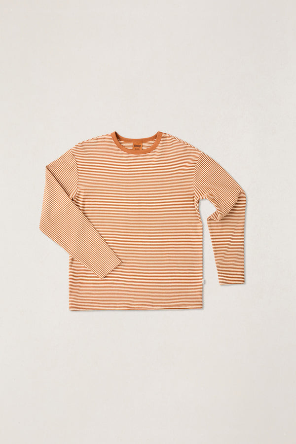 Essential Stripe Ls T-Shirt Tobacco