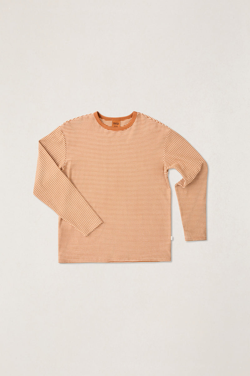 Essential Stripe Ls T-Shirt Tobacco