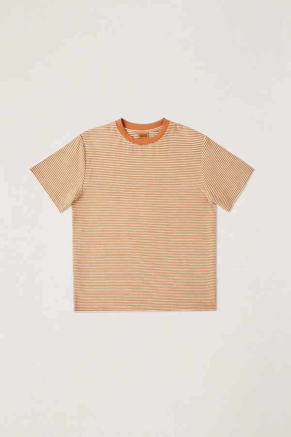 Essential Stripe Ss T-Shirt Tobacco