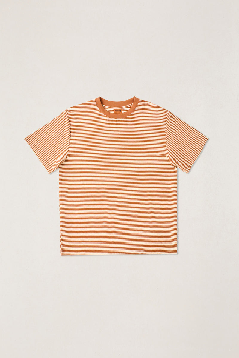 Essential Stripe Ss T-Shirt Tobacco