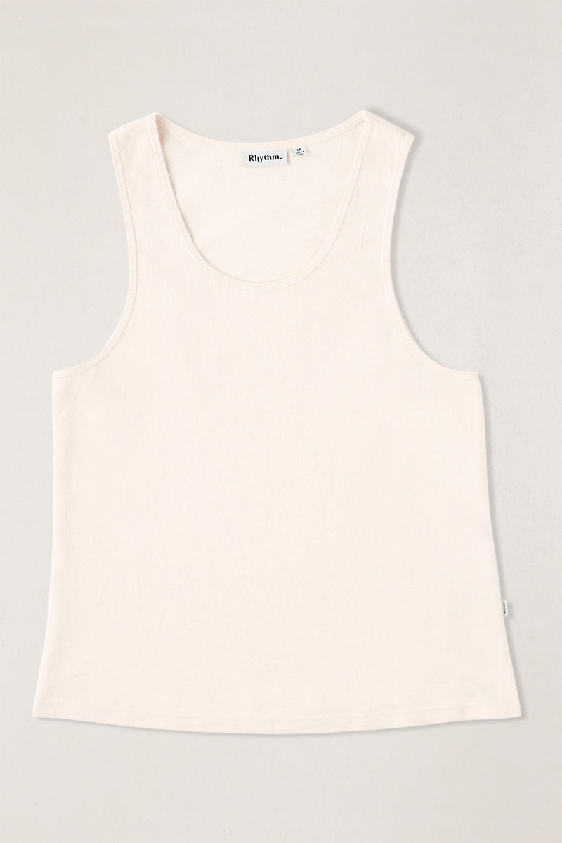 Textured Jersey Singlet Natural