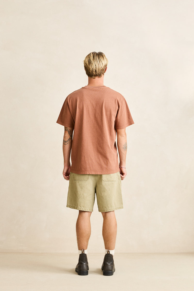 Tack Vintage Ss T-Shirt Caramel