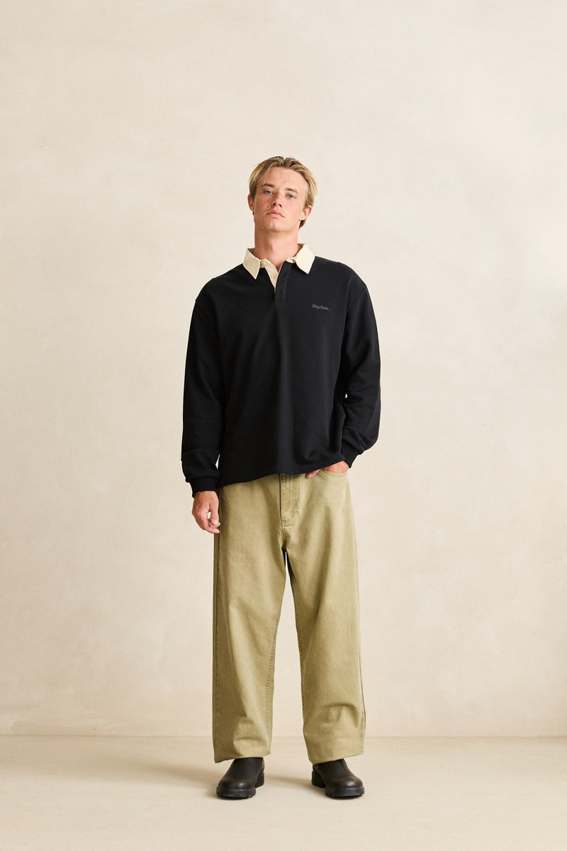 Vintage Rugby Polo Charcoal