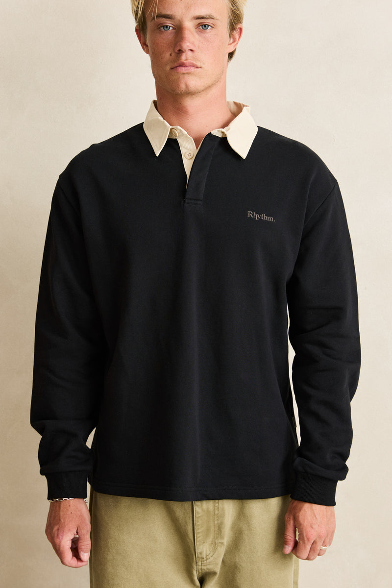 Vintage Rugby Polo Charcoal