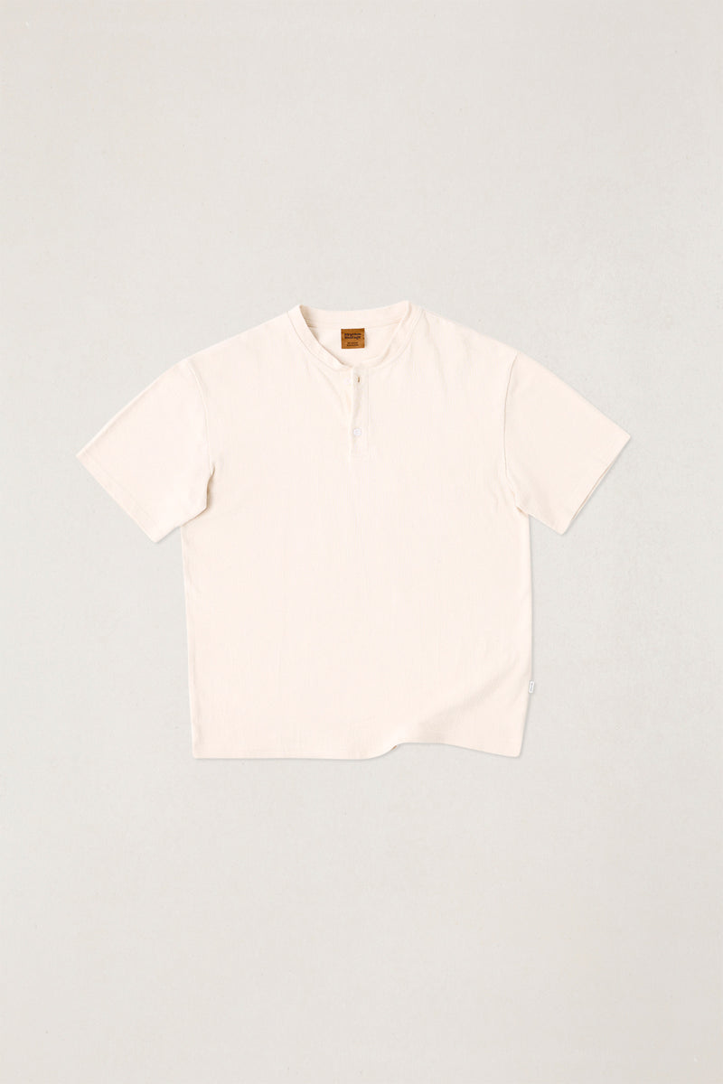Vintage Jersey Ss Henley Natural