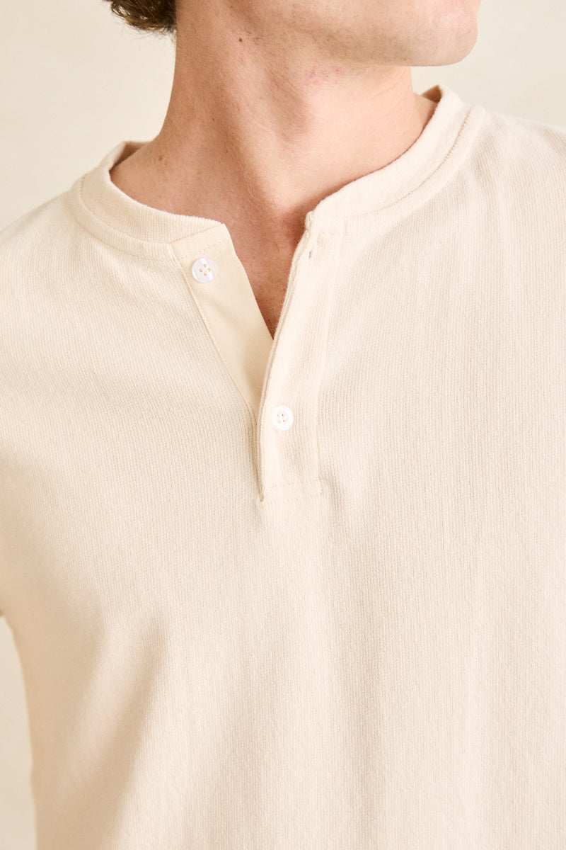Vintage Jersey Ls Henley Natural