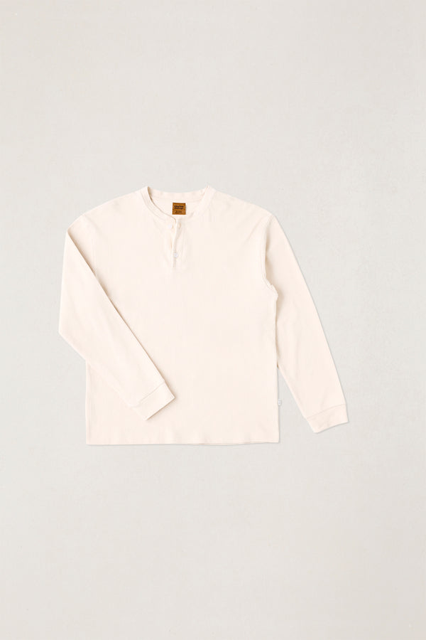 Vintage Jersey Ls Henley Natural