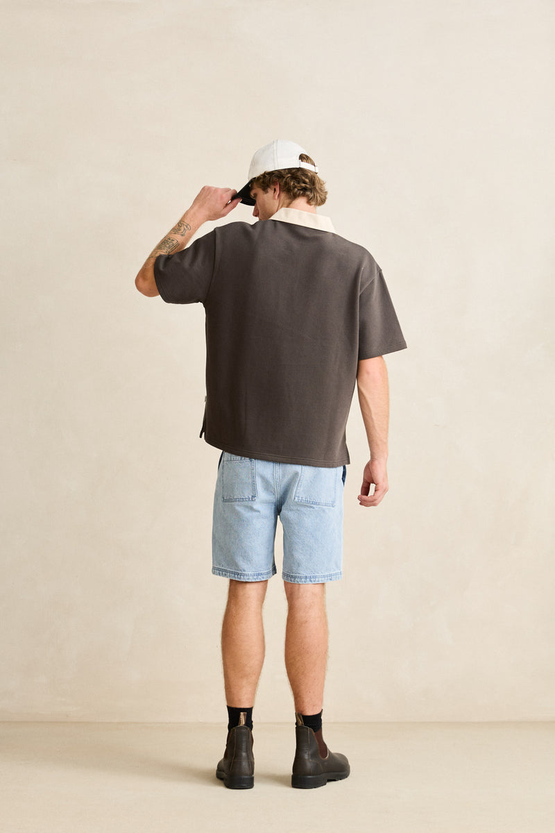 Worn Path Denim Short Light Blue