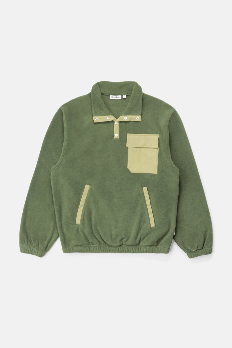 Floresta Button Fleece Dark Green