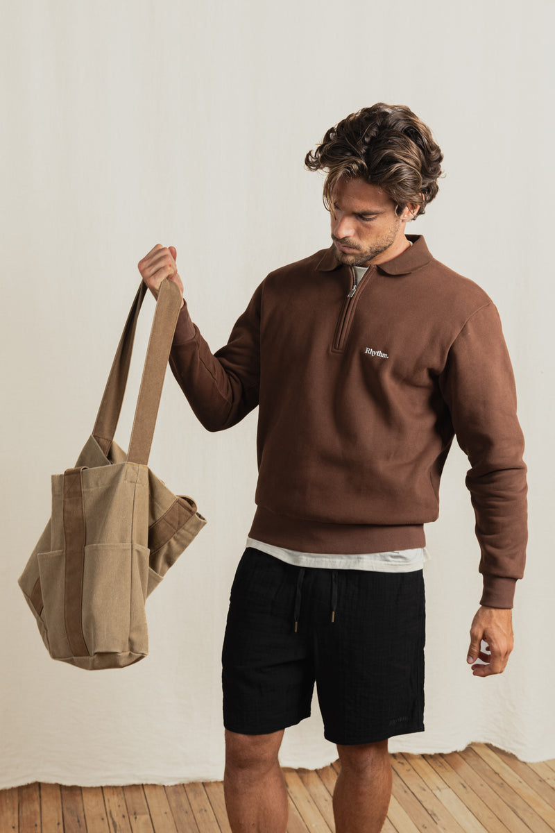 Furnace Quarter Zip Brown