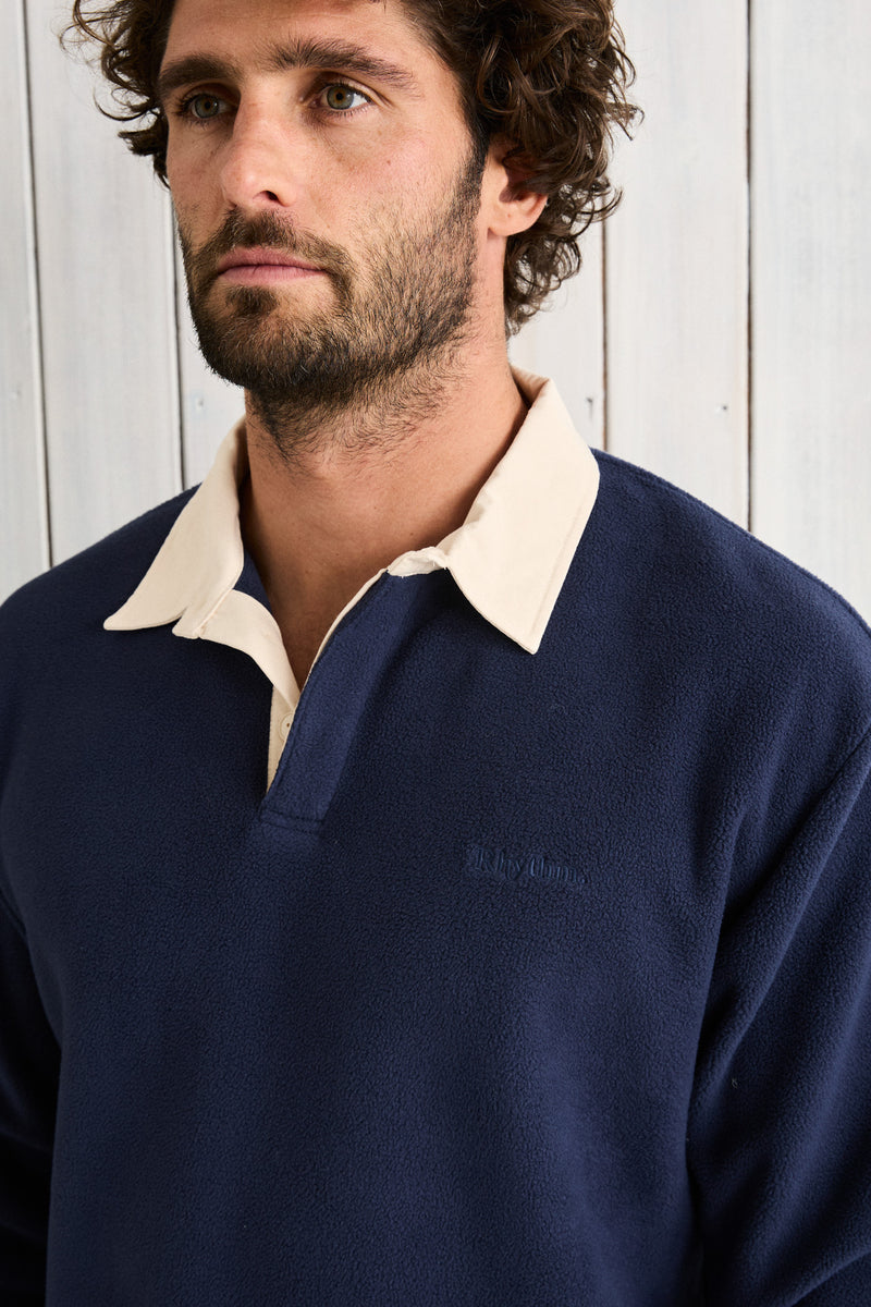 Blue Chasm Chasm Polo Fleece Blue – Rhythm