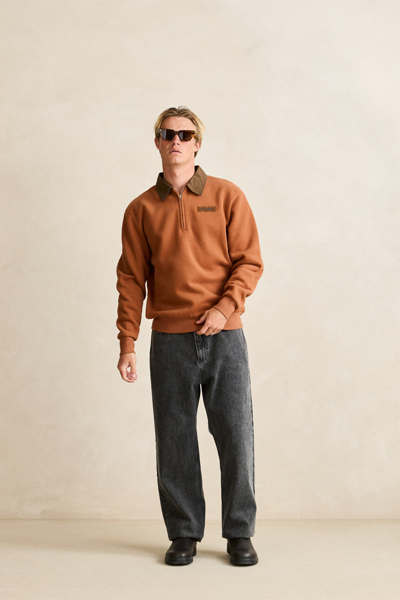 Sutton Quarter Zip Fleece Caramel