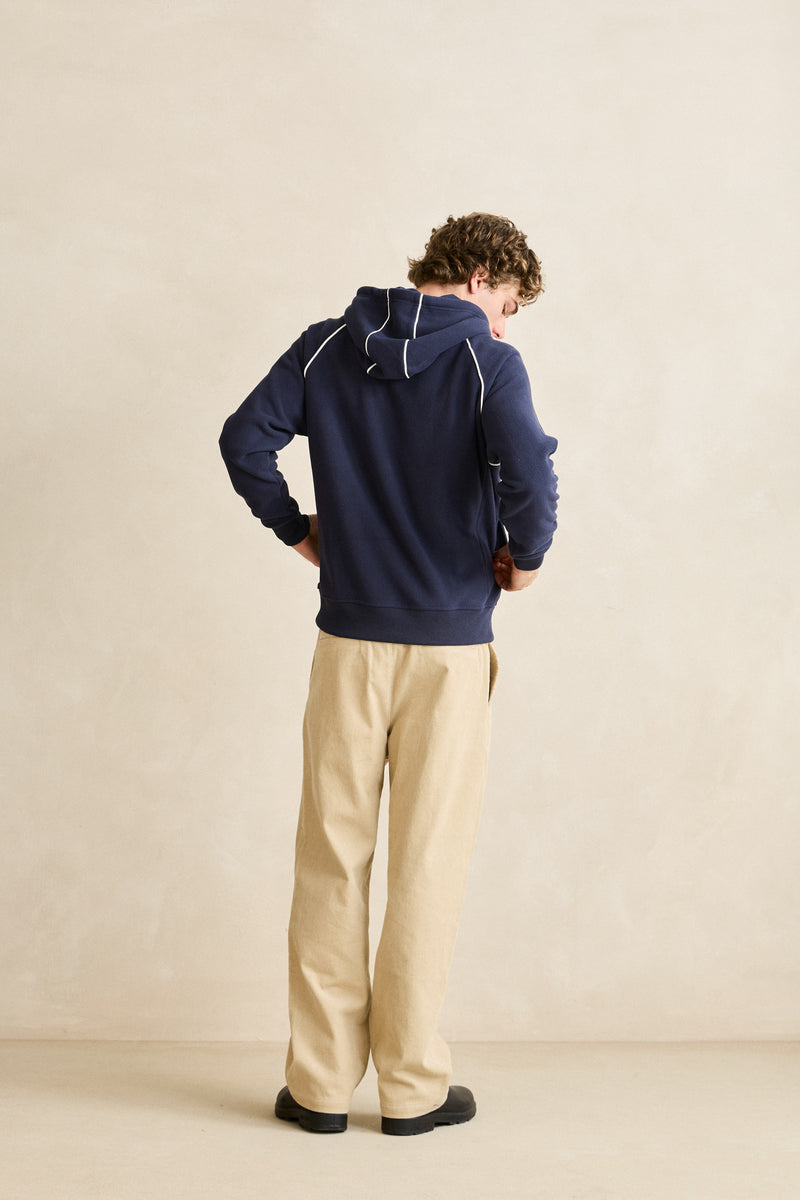 Pipe Polar Fleece Hood Navy