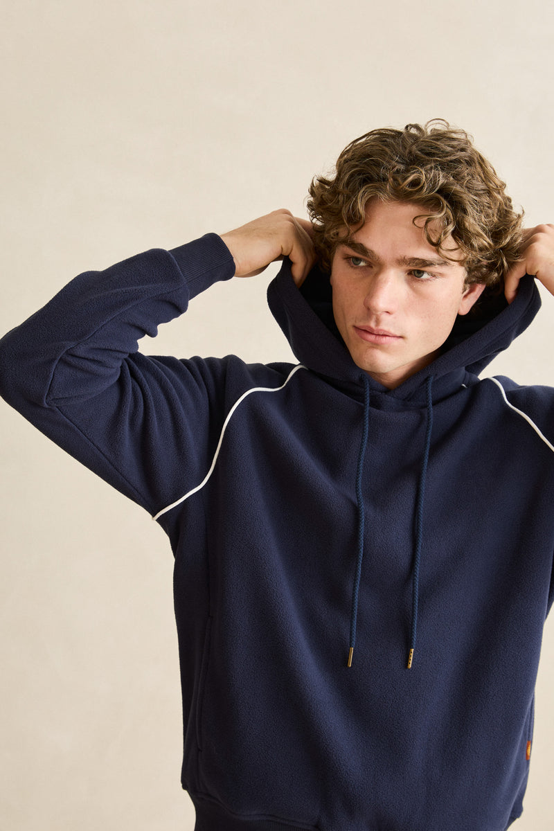 Pipe Polar Fleece Hood Navy