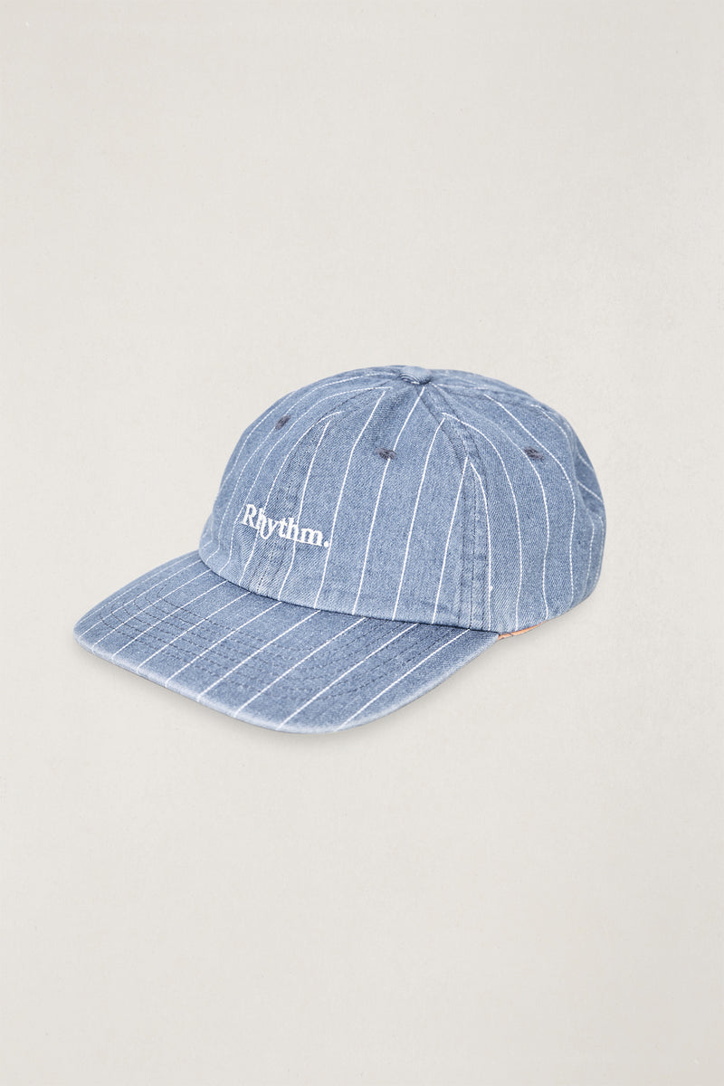 Essential Pin Stripe Denim Cap Washed Indigo