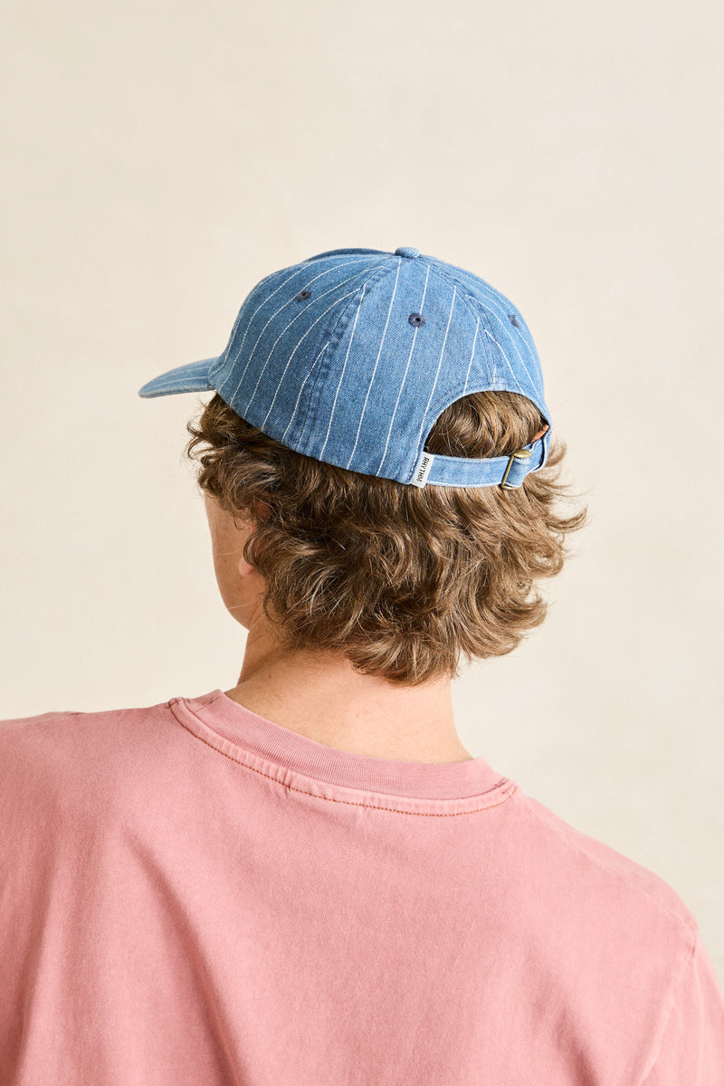 Essential Pin Stripe Denim Cap Washed Indigo