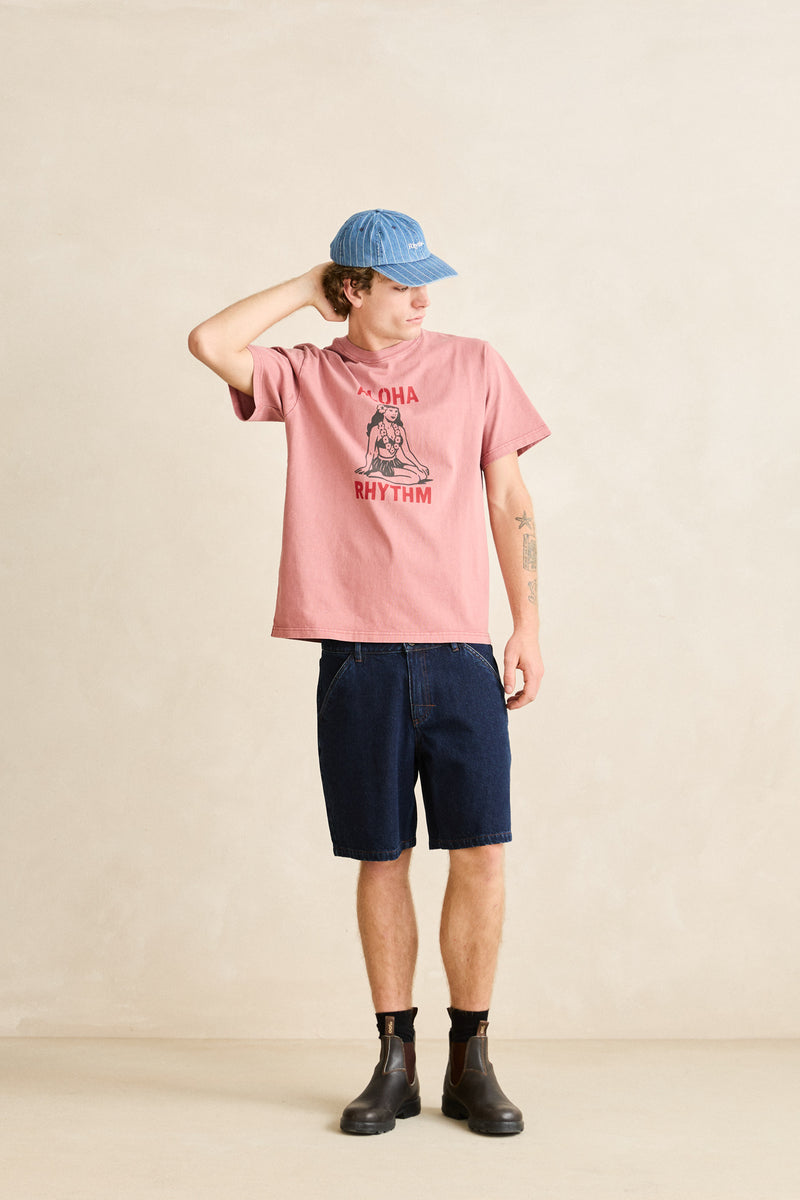 Essential Pin Stripe Denim Cap Washed Indigo