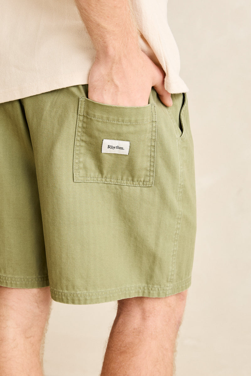 Haight Herringbone Jam Olive