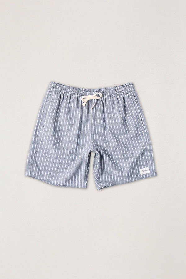 Linen Pin Stripe Jam Indigo