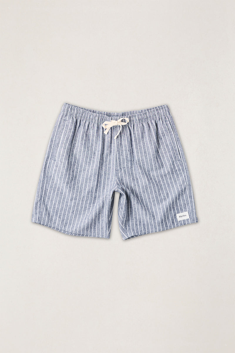 Linen Pin Stripe Jam Indigo