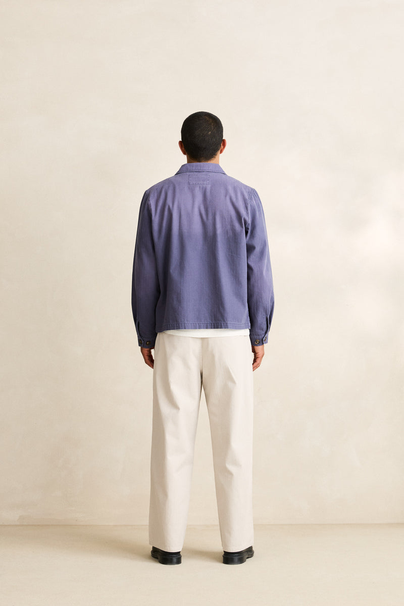 Herringbone Sun Wash Jacket Vintage Blue