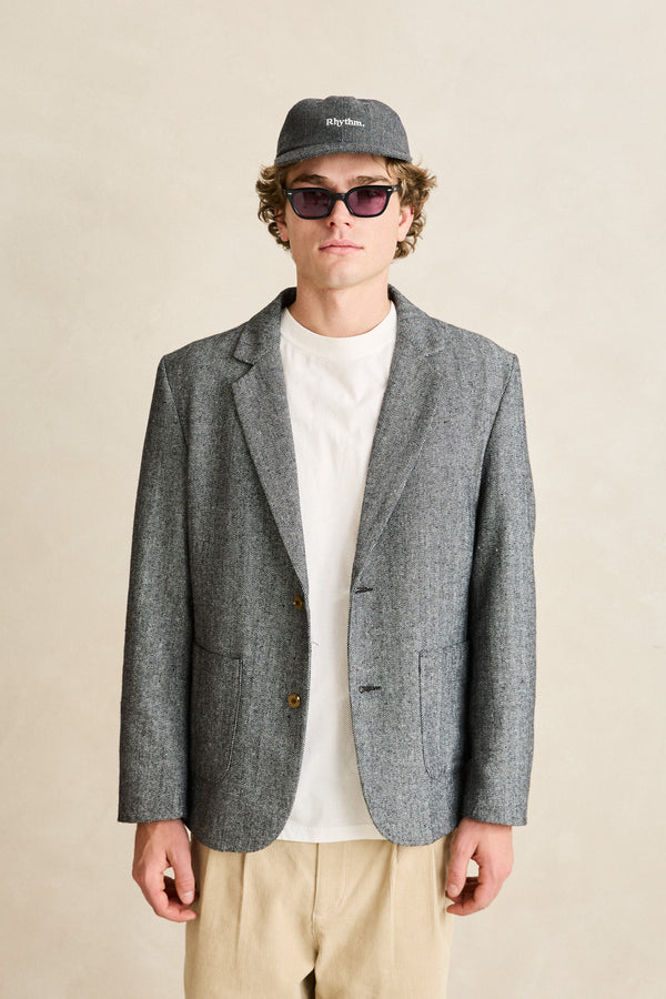 Herringbone Blazer Granite