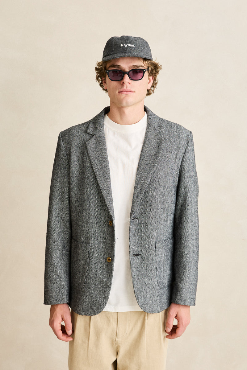 Herringbone Blazer Granite
