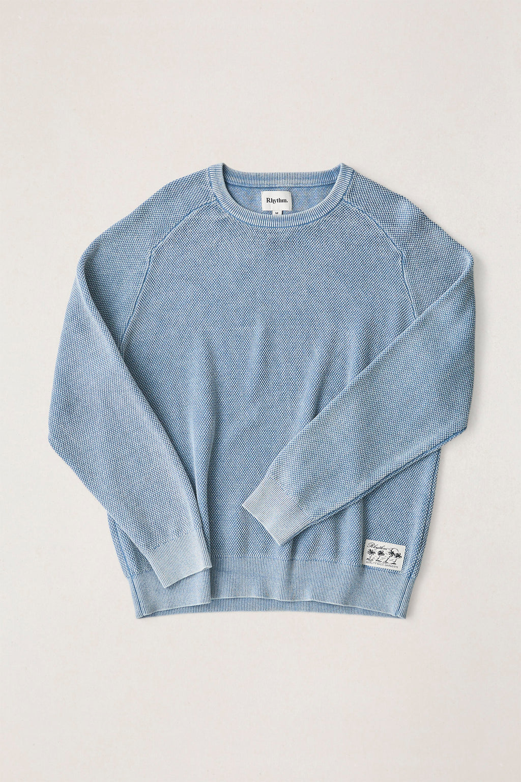 Polu Crew Knit Washed Blue – Rhythm