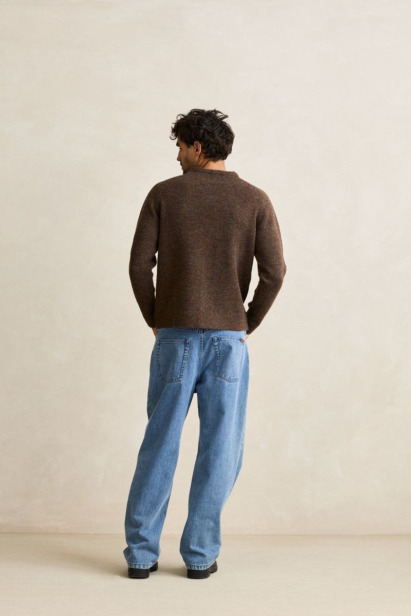Scramble Crew Knit Brown
