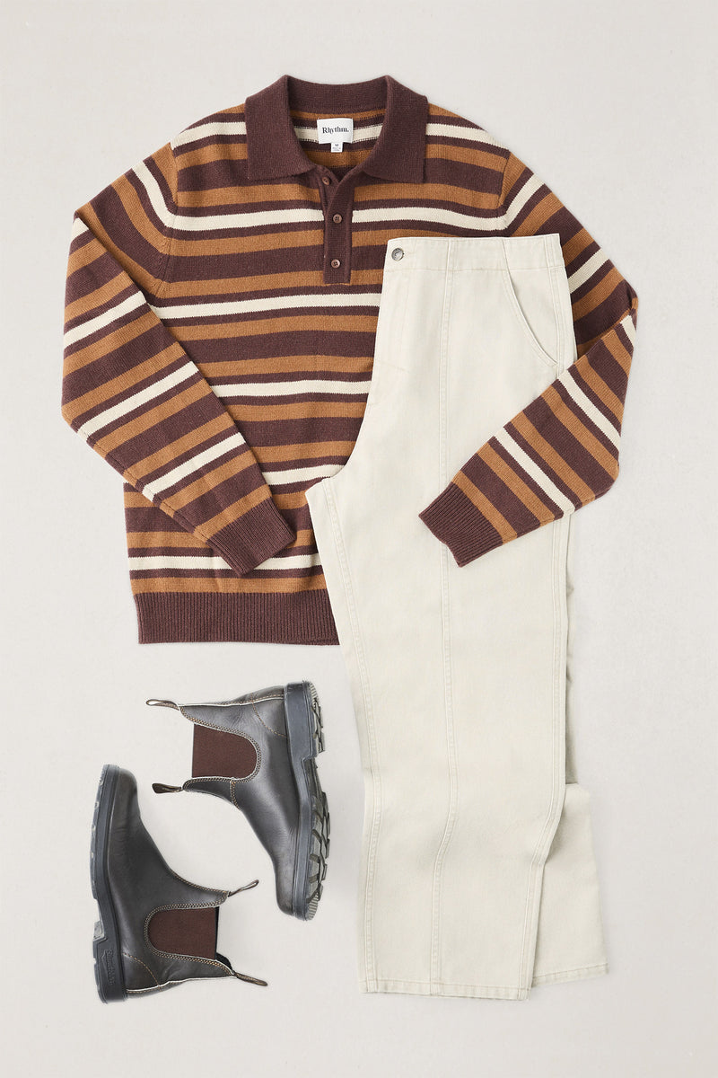 Striped Rugby Sweater Oak