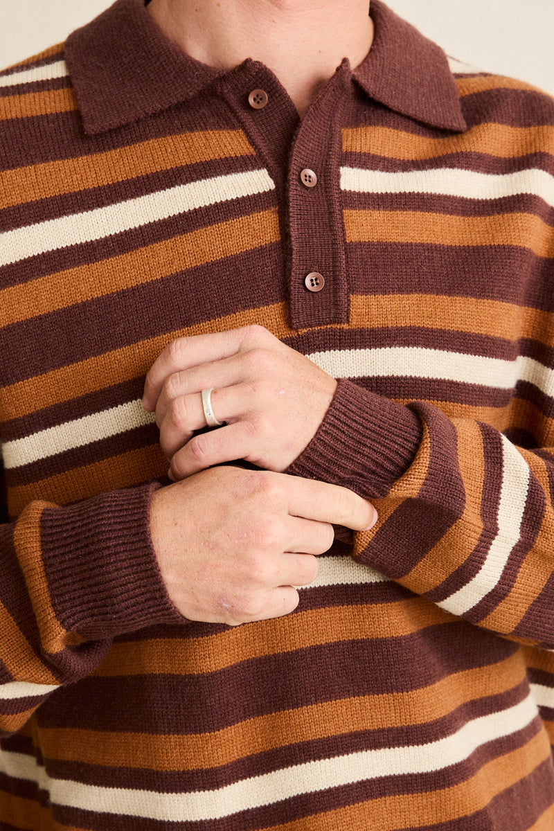 Striped Rugby Sweater Oak