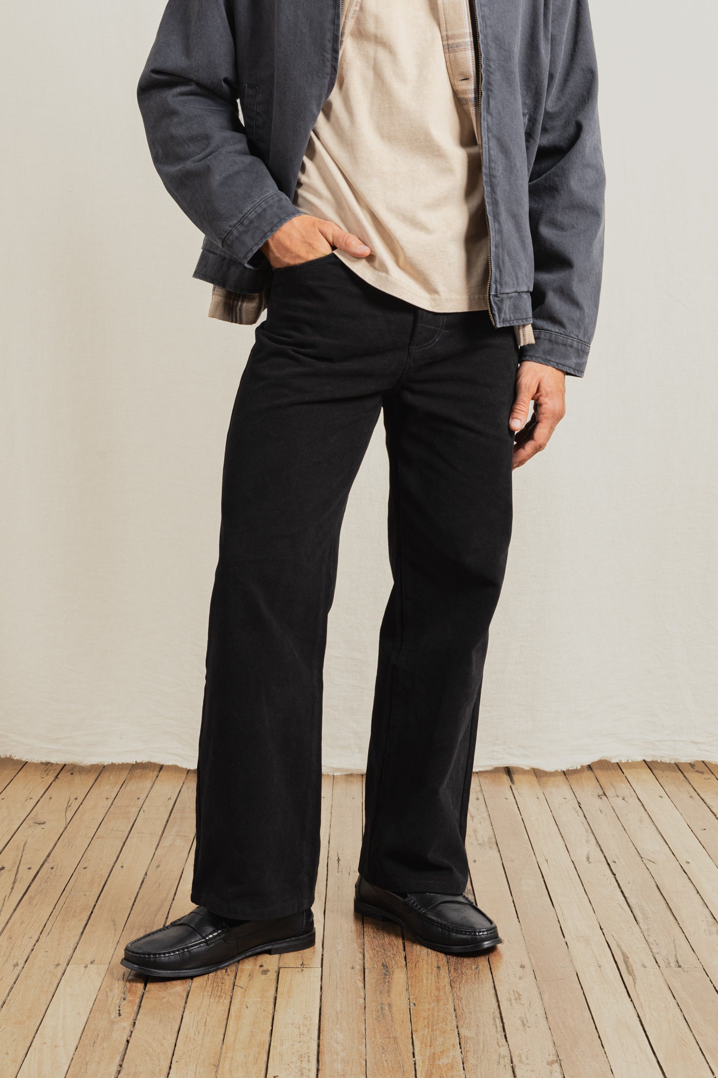 ボトムス SOOR PLOOM Retro Jean, Black Denim Black 12oz Original Denim - Classic Men's Custom Size Jeans