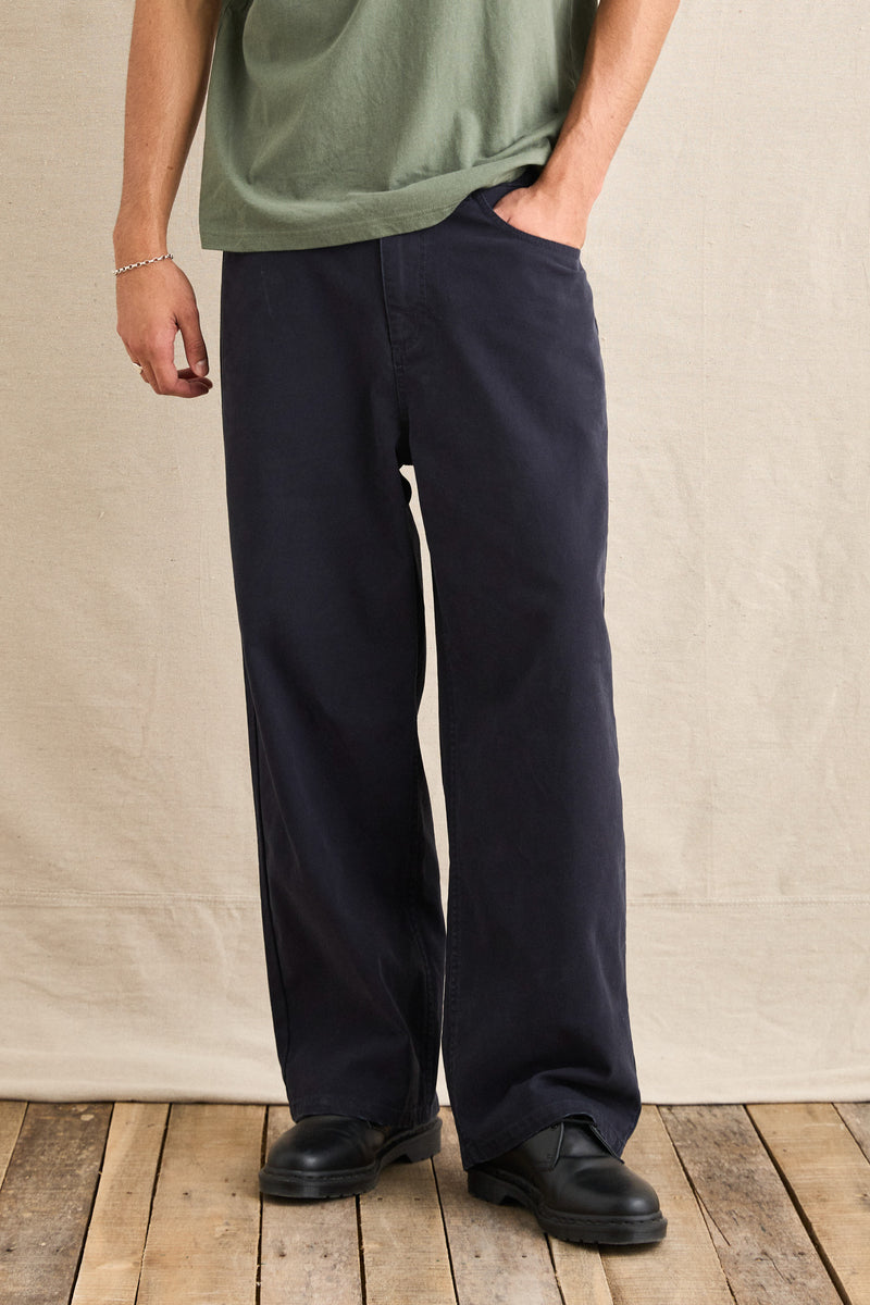 Relaxed Wash Canvas Pant Midnight