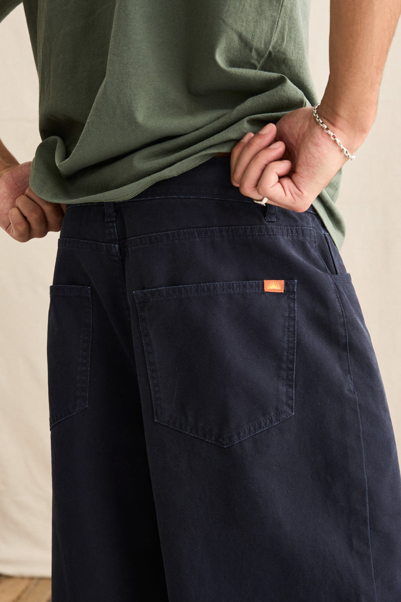 Relaxed Wash Canvas Pant Midnight
