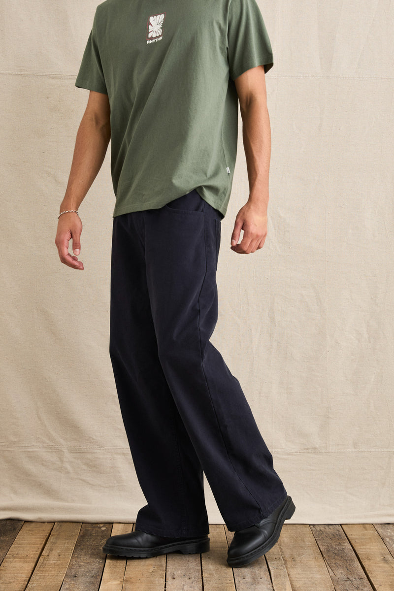Relaxed Wash Canvas Pant Midnight