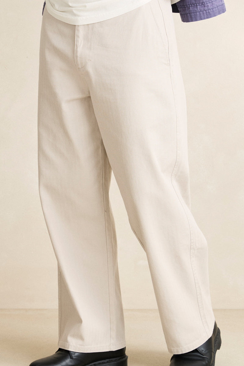 Relaxed Herringbone Pant Sand
