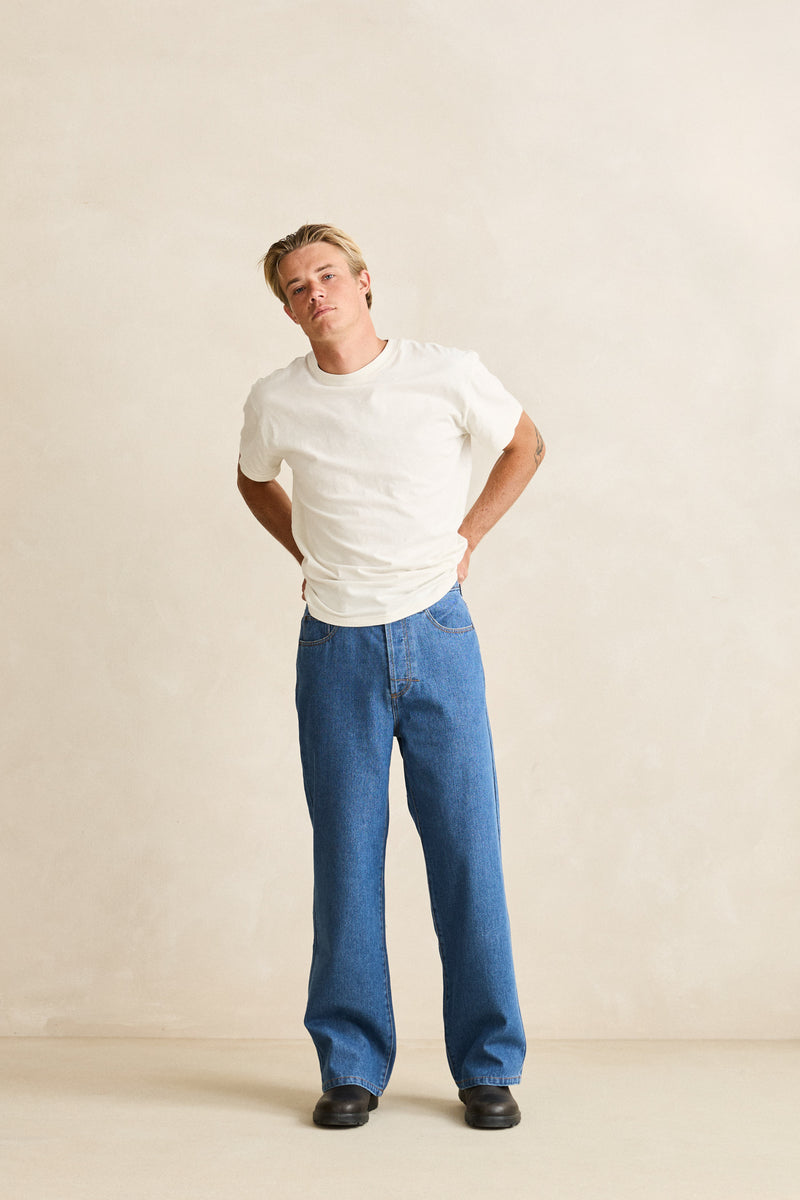 Essential Straight Leg Denim Jean Blue