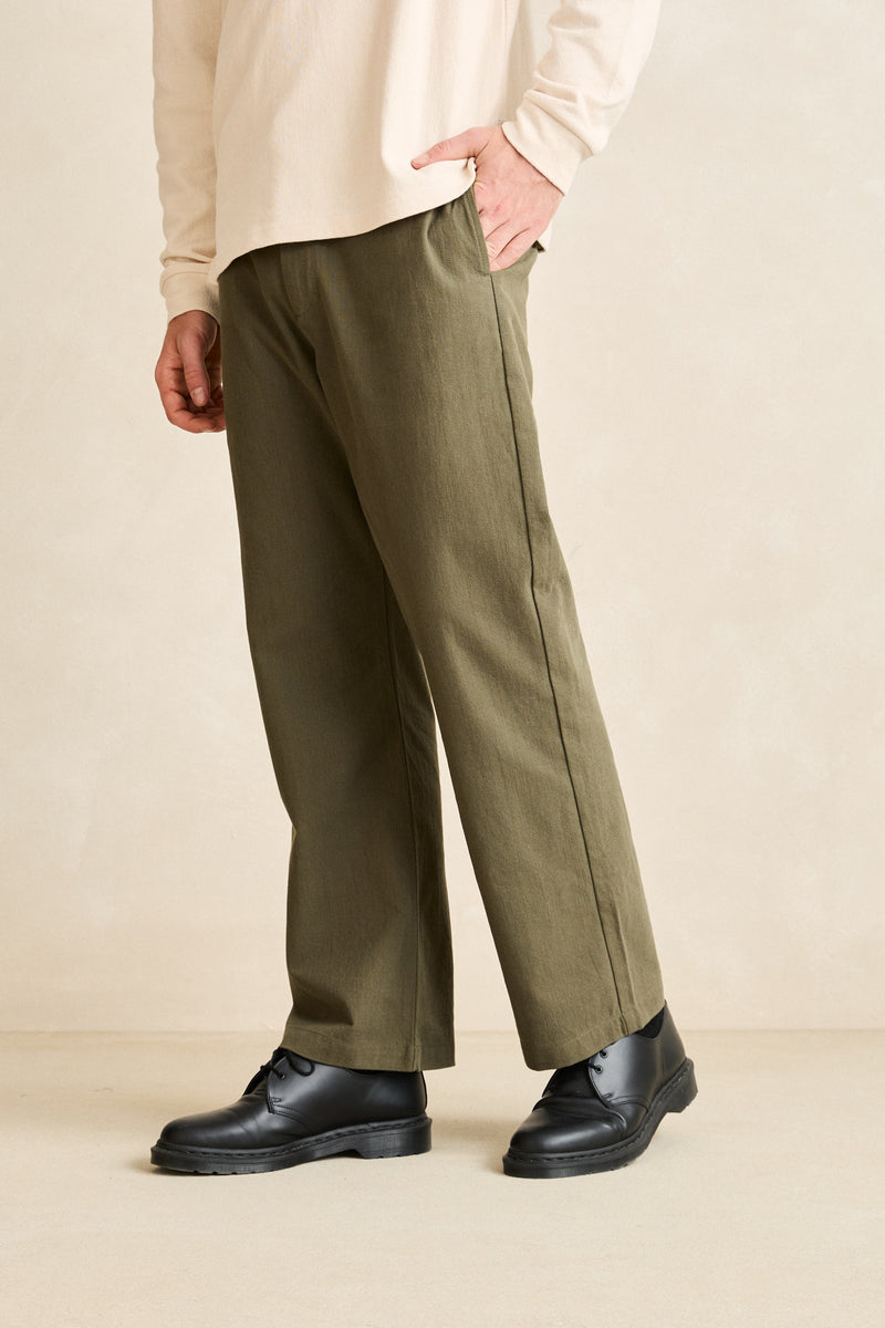 Monterey Slub Trouser Olive