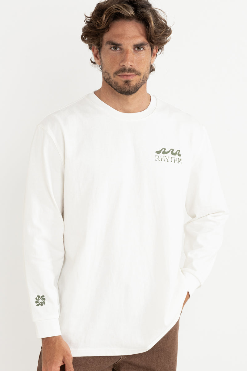 Grange Loose Fit Ls T-Shirt Ecru