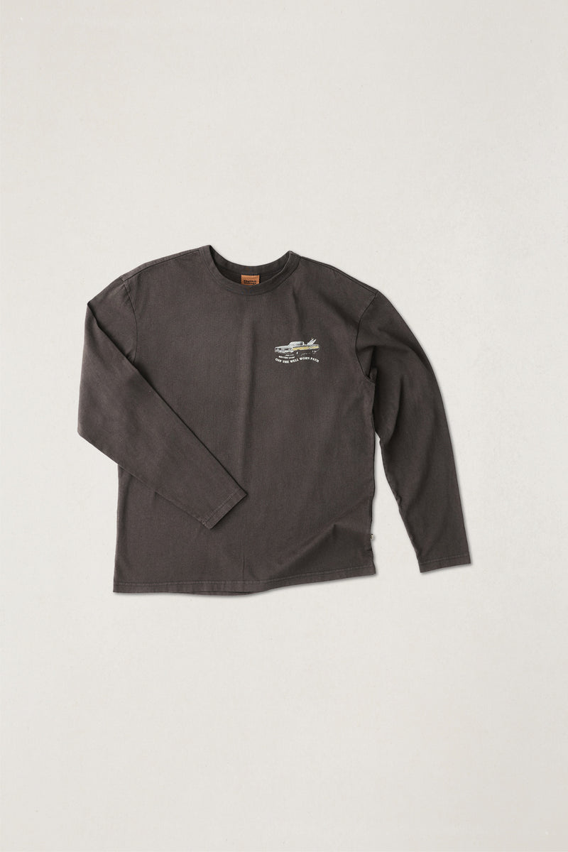 Heading West Vintage Ls T-Shirt Vintage Black